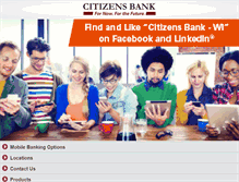 Tablet Screenshot of citizenbank.com